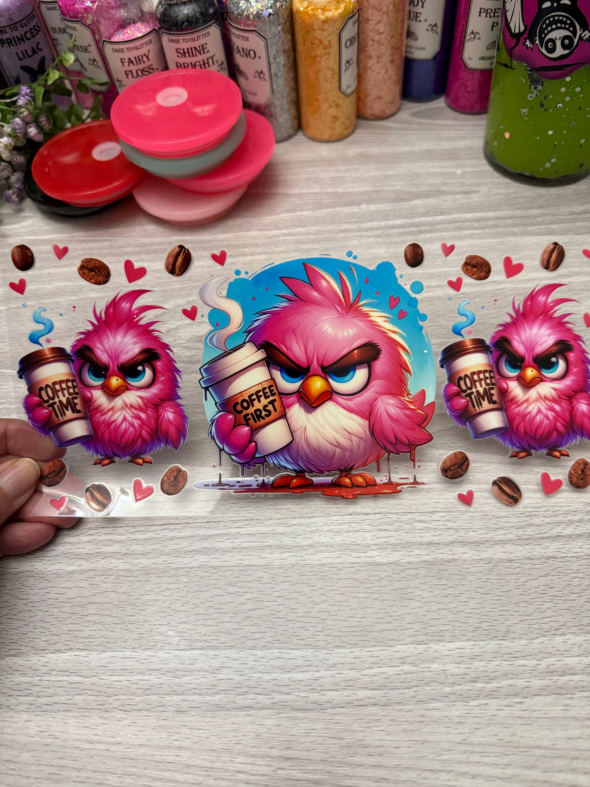 coffee first angry birds